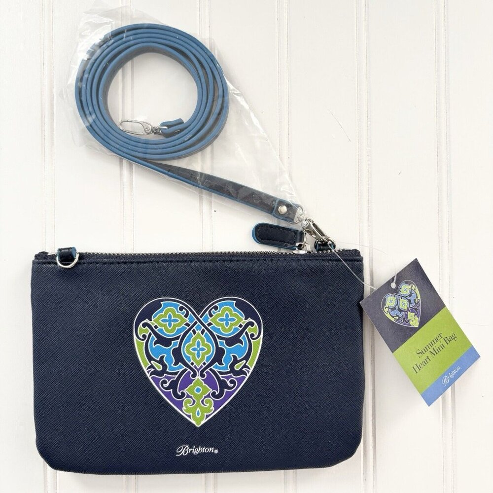 Brighton Summer Heart Mini Bag Sophia Collection Crossbody Strap New w/ Defects